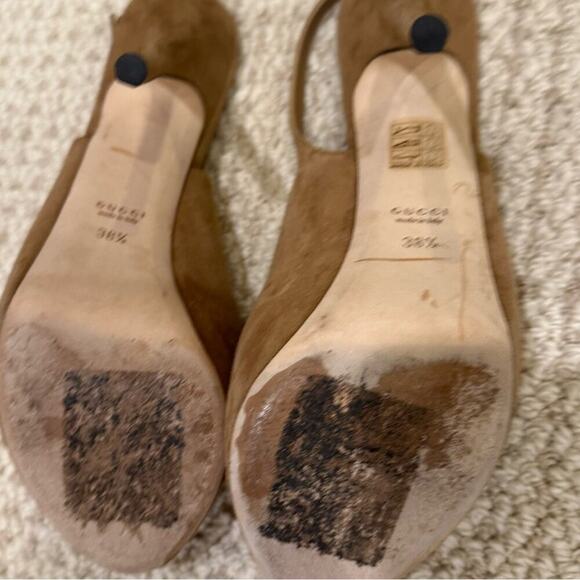 Gucci Sofia Peep-Toe Slingback Heels – EU 38.5 / US 8 - Picture 5 of 5